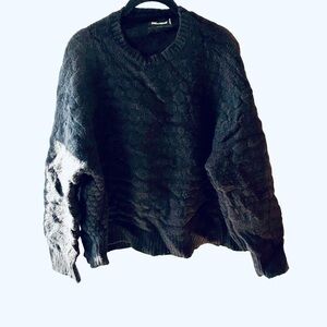 Zadig & Voltaire Crewneck Alpaca Wool Blend Black size Medium